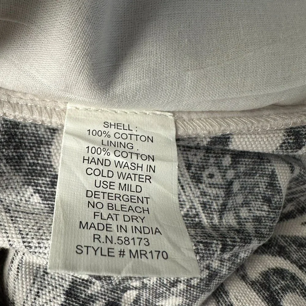 NWOT RAGA MAN‎ Men's Graphic Print Canvas Full Zip Jacket, Size Small, Cream
